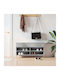 Wooden Shoe Organizer with 4 Shelves Concrete 102x35x55cm