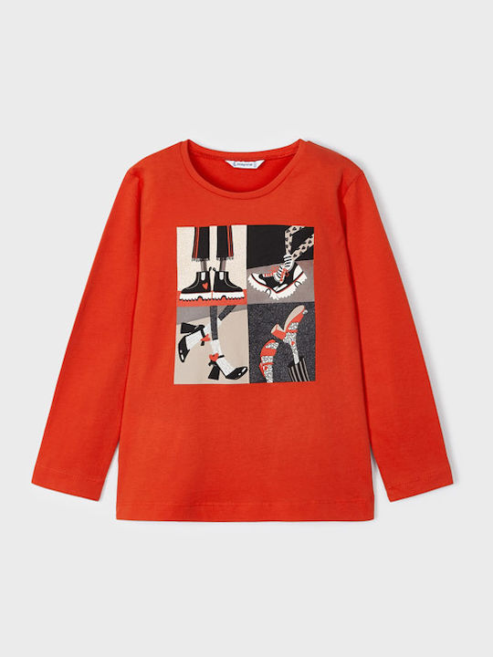 Mayoral Kids' Shirt Long Sleeve Orange