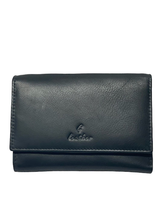 Leder Damen Geldbörse Klassisch Schwarz