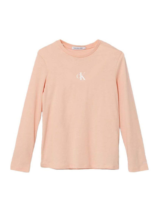 Calvin Klein Παιδική Μπλούζα Μακρυμάνικη Ροζ Logo
