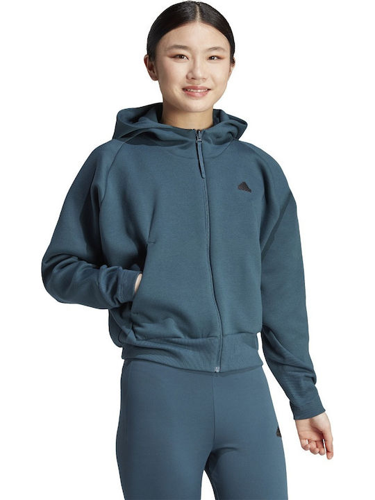 adidas FZ Women's Sweatshirt Jacket Blue IN5129