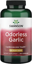 Swanson Odorless Garlic 500mg 100 κάψουλες