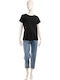 Bill Cost Women's Blouse Cotton Short Sleeve Black