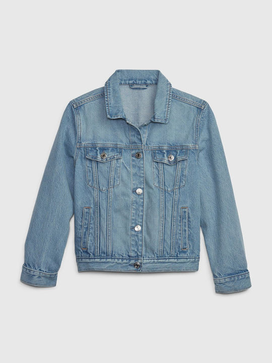 Kinder Jeansjacke Kurz Blau Icon