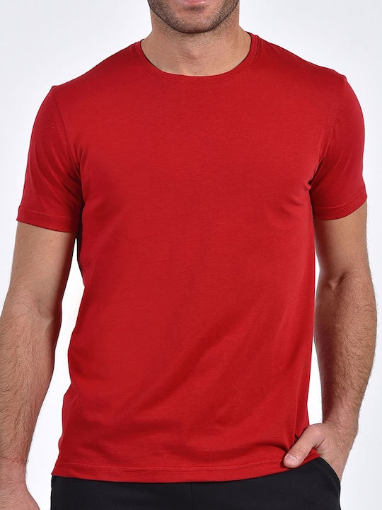Clever T-shirt Bărbătesc cu Mânecă Scurtă Roșu