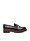 Marco Tozzi Patent Leather Women's Moccasins in Burgundy Color