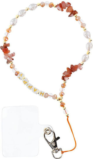 Blue Star Pendant Λουράκι Καρπού για Κινητά Πορτοκαλί