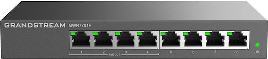 Grandstream GWN7701P Unmanaged L2 PoE+ Switch με 8 Θύρες Gigabit (1Gbps) Ethernet