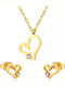 Bode Set with Necklace & Earrings from Steel Gold Plated