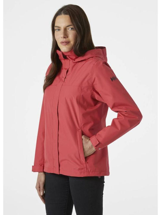 Helly Hansen Aden Women's Short Lifestyle Jacket for Spring or Autumn with Hood Red