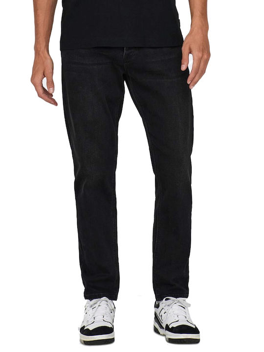 Only & Sons Herren Jeanshose in Relaxed Fit Schwarz