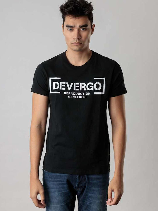 Devergo Мъжко Тениска с Къс Ръкав Черно