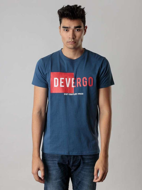 Devergo Men's Short Sleeve T-shirt Blue