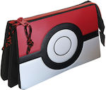 CyP Brands Pokemon Pokeball Logo Pencil Case Metal with 3 Compartments Multicolored