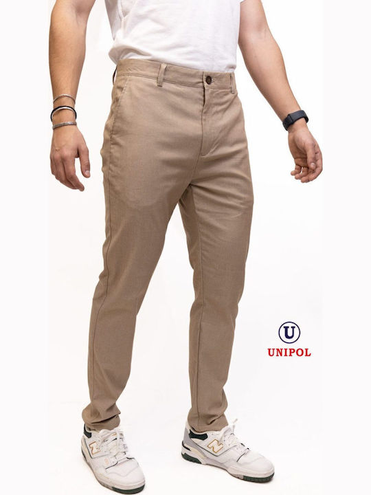 Hose Chino in Schlanker Passform Beige