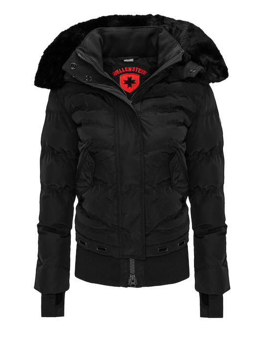 Short Women's Puffer Jacket for Winter Black