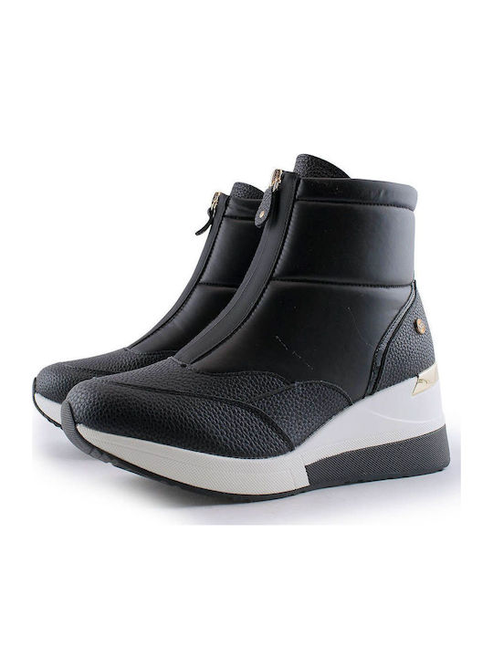 Women's Ankle Boots with Medium Heel Black