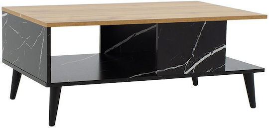 Mese De Cafea Rectangular Central Moses Din Lemn Bej L90xL54xÎ37.5cm