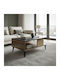 Rectangular Central Coffee Table Moses Wooden Beige W90xL54xH37.5cm