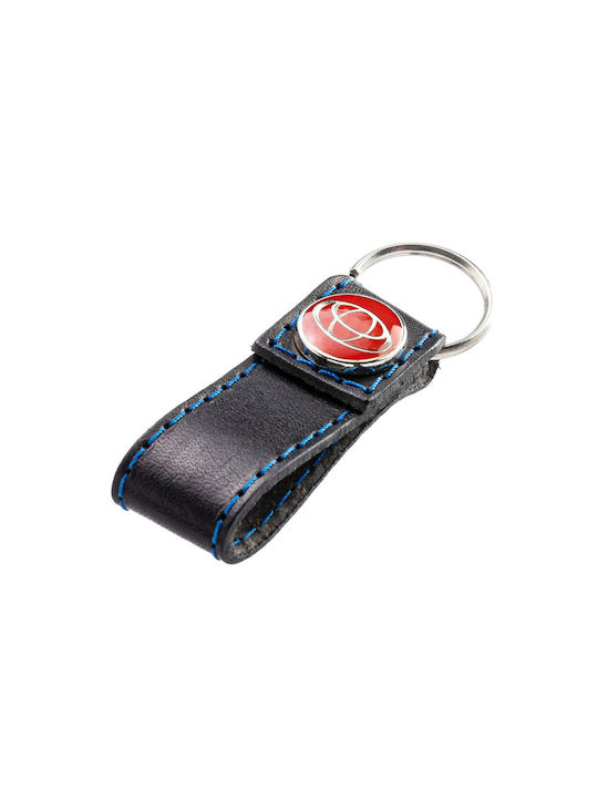Toyota Keychain Leather Blue