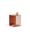 Rectangular Side Table Metal Orange L36xW35xH45cm.