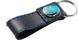 Mazda Schlüsselanhänger Blau Leder