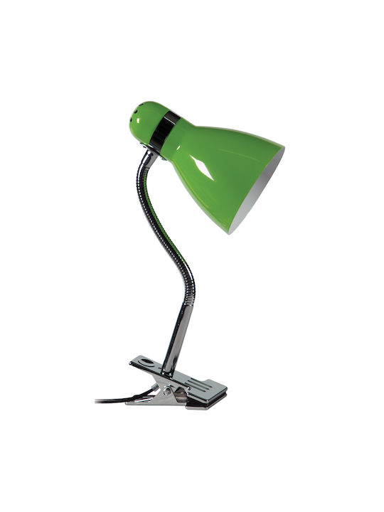 ARlight TLC 724 GN Office Lamp with Flexible Arm for Socket E27 and Clip in Green Color
