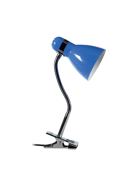 ARlight TLC 724 Office Lamp with Flexible Arm for Socket E27 and Clip in Blue Color