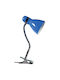 ARlight TLC 724 Office Lamp with Flexible Arm for Socket E27 and Clip in Blue Color