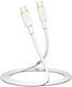 Moxom MX-CB139 USB 2.0 Cable USB-C Male - USB-C 100W PD White 1m
