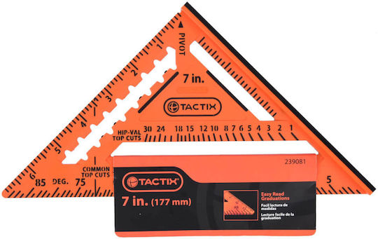 Tactix Winkelmesser Zimmerleute mit Patoura Länge 17.8cm mit Winkelmesser
