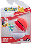 Jazwares Miniature Toy Poke Ball Clip N Go - Froakie Pokemon