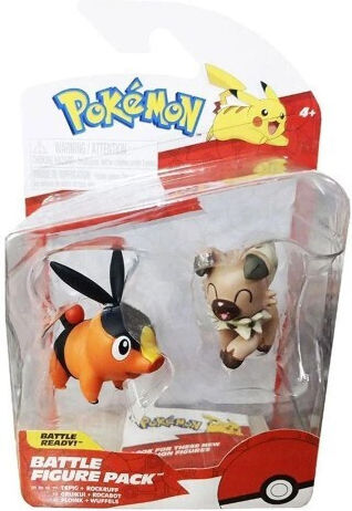 Jazwares Tepig and Rockruff Pokemon (Διάφορα Σχέδια)