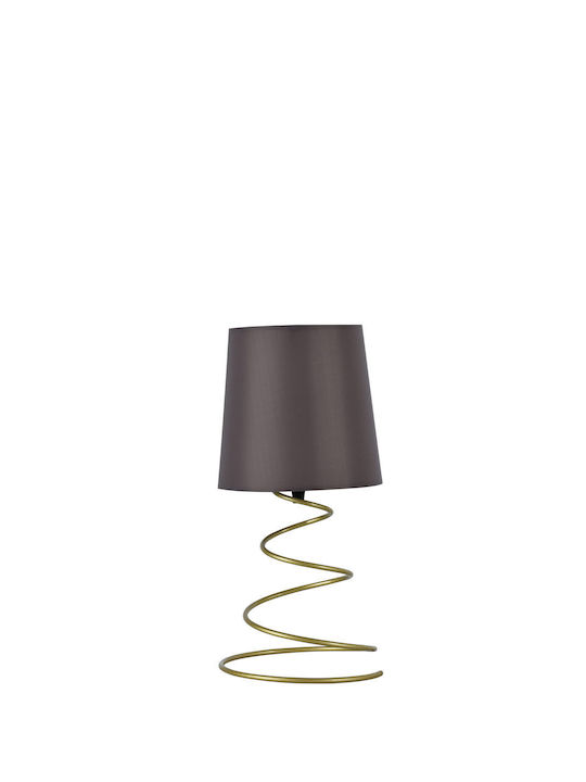 ARlight TLC Table Lamp for Socket E14 with Brown Shade and Gold Base