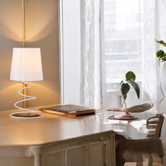 ARlight TLC 6002 WH Πορτατίφ για Ντουί E14 με Λευκό Καπέλο και Βάση