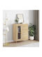 Sideboard Wood & Metal with Drawers Sonoma Oak 69.5x34x90cm