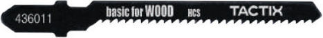 Tactix Jig Saw Blade for Wood 82mm 5pcs 436011