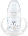 Nuk First Choice Educational Sippy Cup Plastic with Handles White Balloons for 6m+m+ 150ml