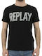 Replay Men's Short Sleeve T-shirt Black