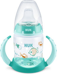 Nuk First Choice Cana de antrenament Plastic cu mânere Verde Ψαράκια pentru 6m+m+ 150ml