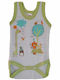 Afoi Giannakopouloi Baby Bodysuit Set Sleeveless White