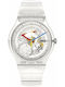 Swatch Clearly New Gent Ανδρικό Ρολόι 41mm Μπαταρίας με Διάφανο Καουτσούκ Λουράκι