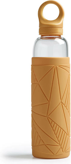 Royal Leerdam Flasche Wasser Glas mit Schraubverschluss Gelb 550ml