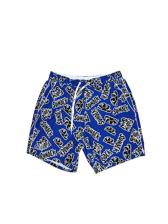 Sundek Men's Swimwear Shorts Blue with Patterns