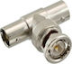 GBS Μετατροπέας BNC male σε BNC 2x female Ασημί 1τμχ 30.2770.00
