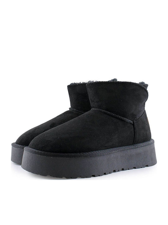 Xti Suede Γυναικεία Chelsea Μποτάκια Μαύρα