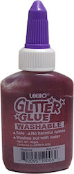 Leeho Κόλλα Glitter Ροζ 40gr