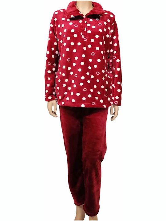 Koyote Winter Women's Pyjama Set Burgundy