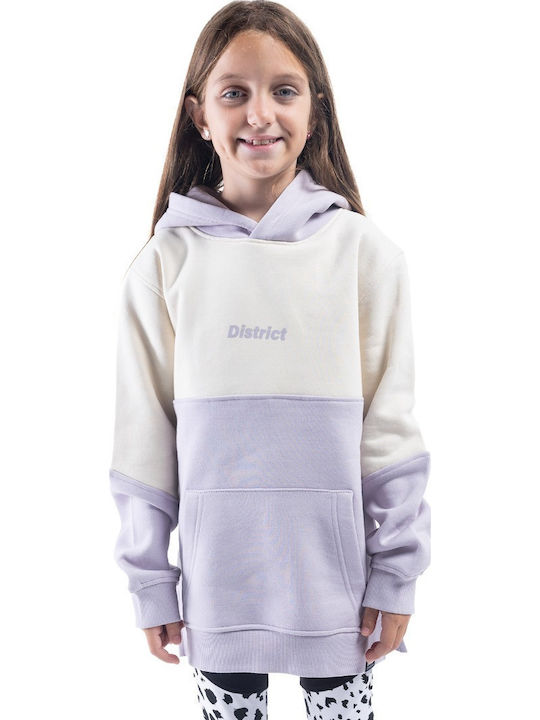 Fleece Kids Sweatshirt with Hood Lilac
