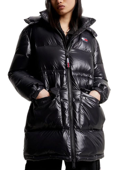 Tommy Hilfiger ALASKA Kurz Damen Puffer Jacke für Winter Schwarz